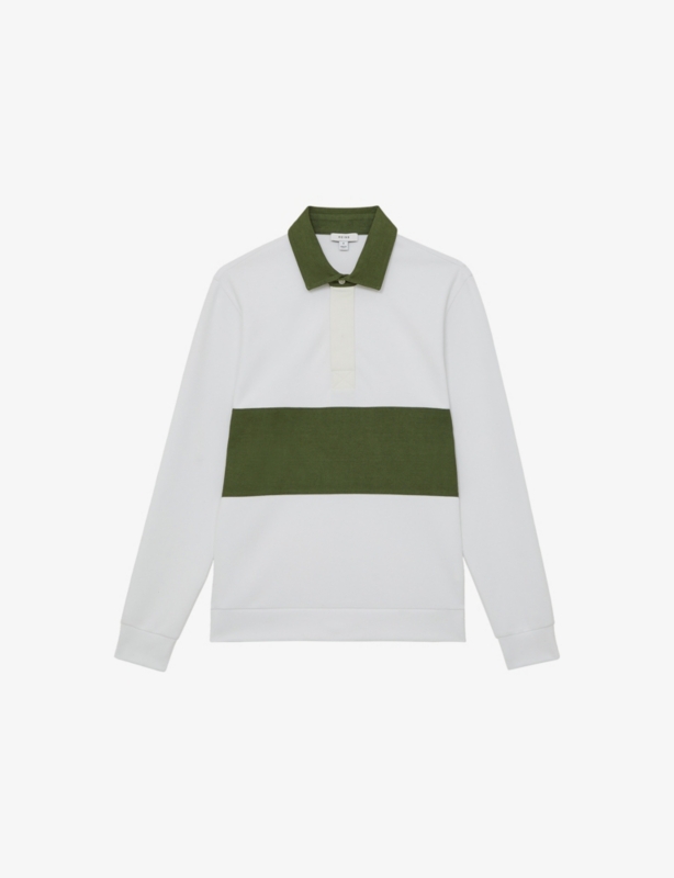 Mason Colour-Block Cotton Rugby Shirt