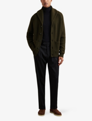 REISS: Cannon Shawl-Collar Knitted Cardigan