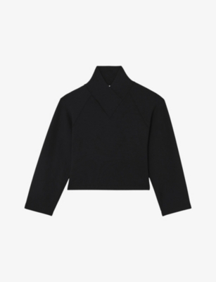REISS: Nova Shawl-Collar Stretch-Jersey Jumper