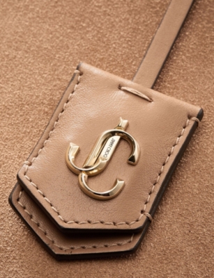 JIMMY CHOO: Nine2Five East-West Suede Tote Bag