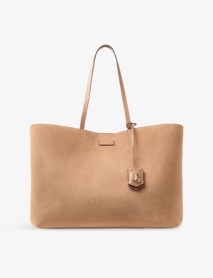 JIMMY CHOO: Nine2Five East-West Suede Tote Bag