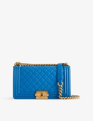RESELFRIDGES: Pre-Loved Chanel Boy Flap Leather Shoulder Bag