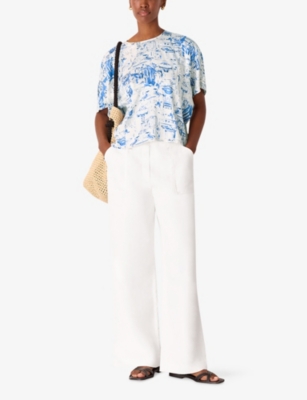 Whistles Omens  Rome-print Regular-fit Woven Blouse