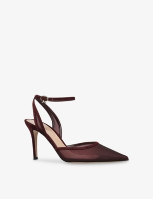 GIANVITO ROSSI: Pointed-Toe 80 Mesh Slingback Courts