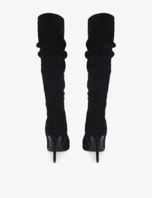 CARVELA: Eterno Faux-Suede Heeled Knee-High Boots