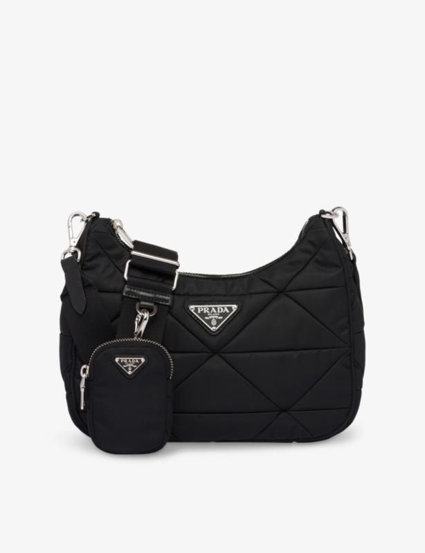 Re-Nylon Padded Woven Shoulder Bag