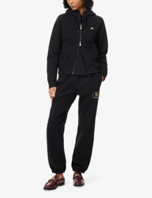 BURBERRY: Brand-Embroidery Regular-Fit Cotton-Jersey Hoody