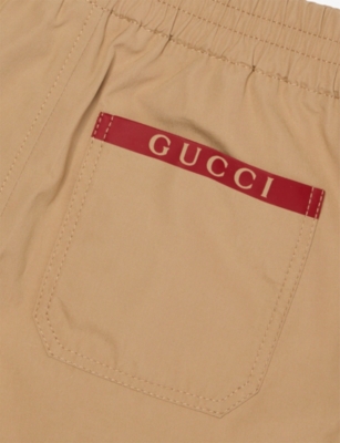 Gucci Beige Sand Straight-leg Pleated Cotton Trousers 4-6 In Neutral