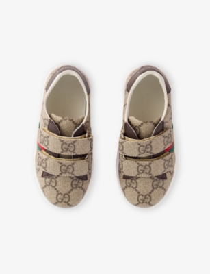 Gucci Bei-ebo/coc/vrv/coc Kids 'ace Canvas Trainers Eur 20 / 4 Uk In Multi