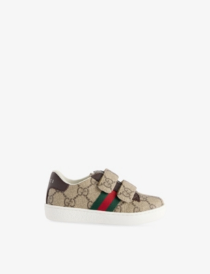 Gucci Bei-ebo/coc/vrv/coc Kids 'ace Canvas Trainers Eur 20 / 4 Uk In Multi