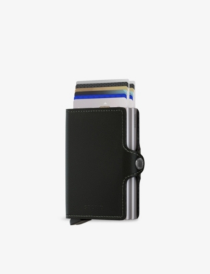 Secrid Womens Black Twinwallet Aluminium And Leather Wallet