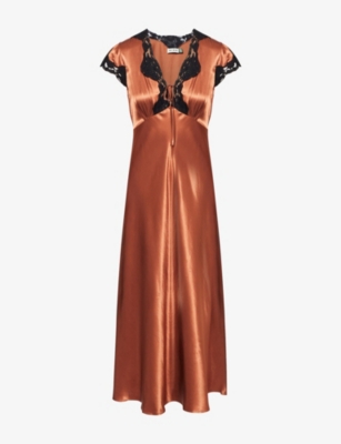 RIXO: Amari Lace Woven Midi Dress
