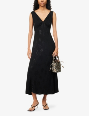 RIXO: Sandrine Floral Woven Midi Dress