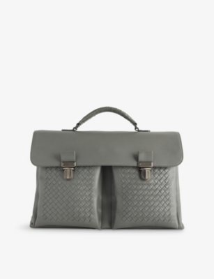 RESELFRIDGES: Pre-Loved Bottega Veneta Intrecciato Leather Briefcase