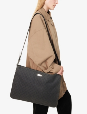 RESELFRIDGES: Pre-Loved Gucci GG Supreme Denim Cross-Body Bag