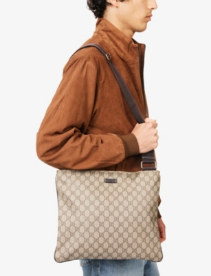RESELFRIDGES: Pre-Loved Gucci GG Supreme Coated-Canvas Cross-Body Bag