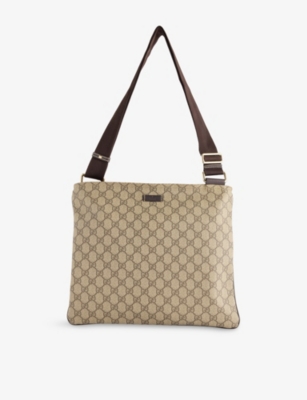 RESELFRIDGES: Pre-Loved Gucci GG Supreme Coated-Canvas Cross-Body Bag