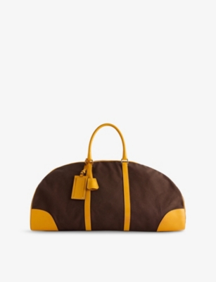 RESELFRIDGES: Pre-Loved Prada Canvas Canapa Travel Bag