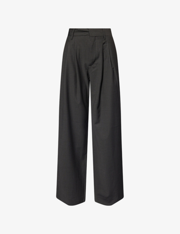Camille Straight-Leg Wool-Blend Trousers