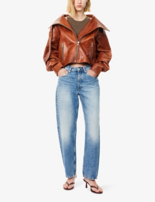 WON HUNDRED: Alexandra Liu Blue Wide-Leg Denim Jeans