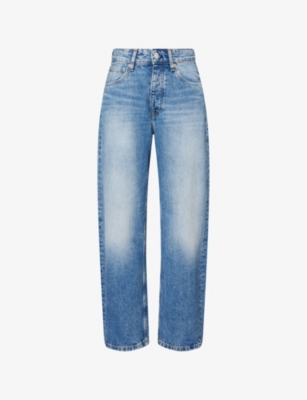 WON HUNDRED: Alexandra Liu Blue Wide-Leg Denim Jeans