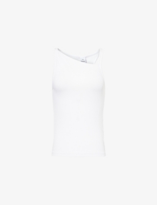 Won Hundred Mens Ami Ribbed Stretch-cotton Tank Top Bright White