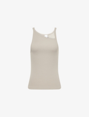 Won Hundred Mens Mourning Dove Ami Ribbed Stretch-cotton Tank Top