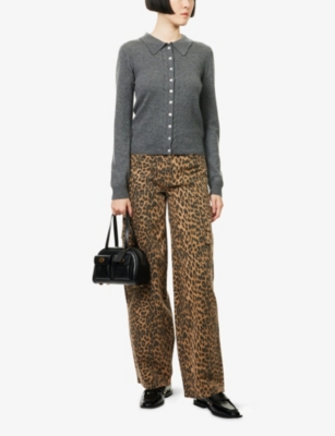 DAMSON MADDER: Voula Fine Gauge Wool And Cashmere Cardigan