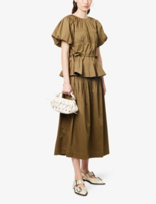 DAMSON MADDER: Hadley Puff-Sleeve Cotton Blouse