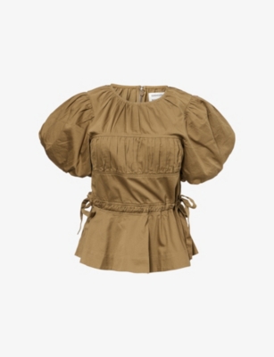 DAMSON MADDER: Hadley Puff-Sleeve Cotton Blouse