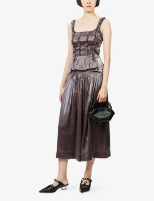 DAMSON MADDER: Raphi Shirred Woven Top