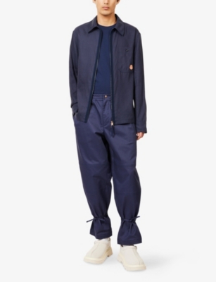 MONCLER GENIUS: Moncler x Gilga Farm By Donald Glover Logo-Patch Tapered-Leg Cotton-Blend Trousers