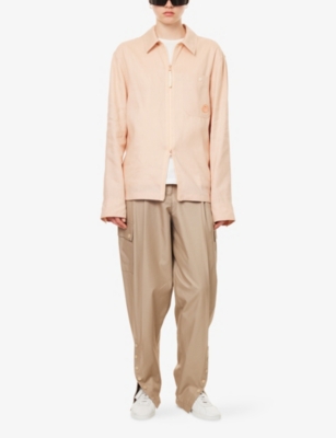 MONCLER GENIUS: Moncler x Gilga Farm By Donald Glover Logo-Patch Linen-Blend Shirt