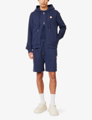 MONCLER GENIUS: Moncler x Gilga Farm By Donald Glover Logo-Patch Cotton-Jersey Zip-Up Hoody