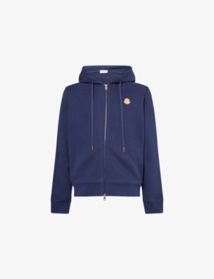 MONCLER GENIUS: Moncler x Gilga Farm By Donald Glover Logo-Patch Cotton-Jersey Zip-Up Hoody