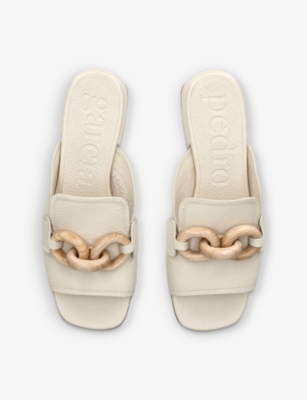 PEDRO GARCIA: Enna Low-Heel Leather Sandals