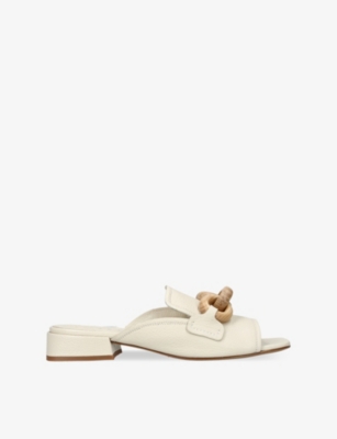 PEDRO GARCIA: Enna Low-Heel Leather Sandals