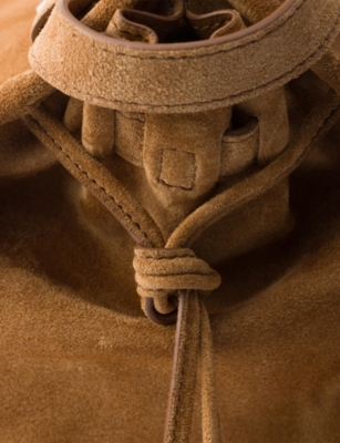 Prada Womens Brown Bonnie Large Suede Handbag In Brown
