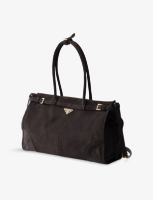 PRADA: Bonnie Large Suede Handbag