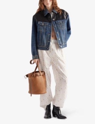 Prada Denim And Leather Jacket