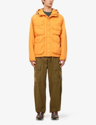 C.p. Company Mens Russet Orange Chrome  Patch-pocket Waterproof Jacket In Orange