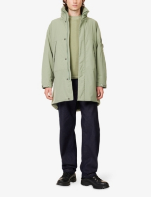 C.p. Company Mens Seagrass Pro-tek Padded Shell Parka Coat In Gray