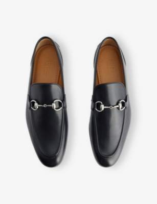 Gucci Leather Slip-on Loafers With Iconic Horsebit Detail In Black