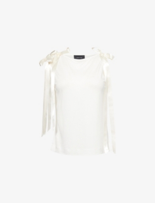 SIMONE ROCHA: Bow-Ribbon Sleeveless Woven Top