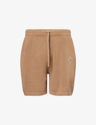 BELIER: Crochet Drawstring Cotton-Knit Shorts