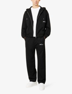 BELIER: Embroidered-Logo Relaxed-Fit Cotton-Jersey Hoody