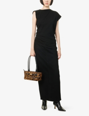 AGOLDE: Beth Asymmetric Cotton-Jersey T-Shirt