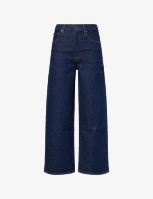 Agolde Womens Reissue (true Ind Rinse) Ren Wide-leg Stretch-denim Jeans