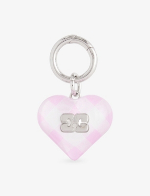 GANNI: Heart Monogram Metal Charm