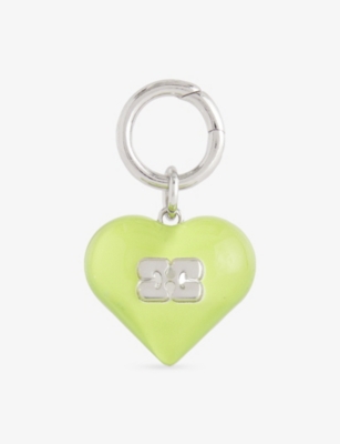 GANNI: Heart Monogram Metal Charm